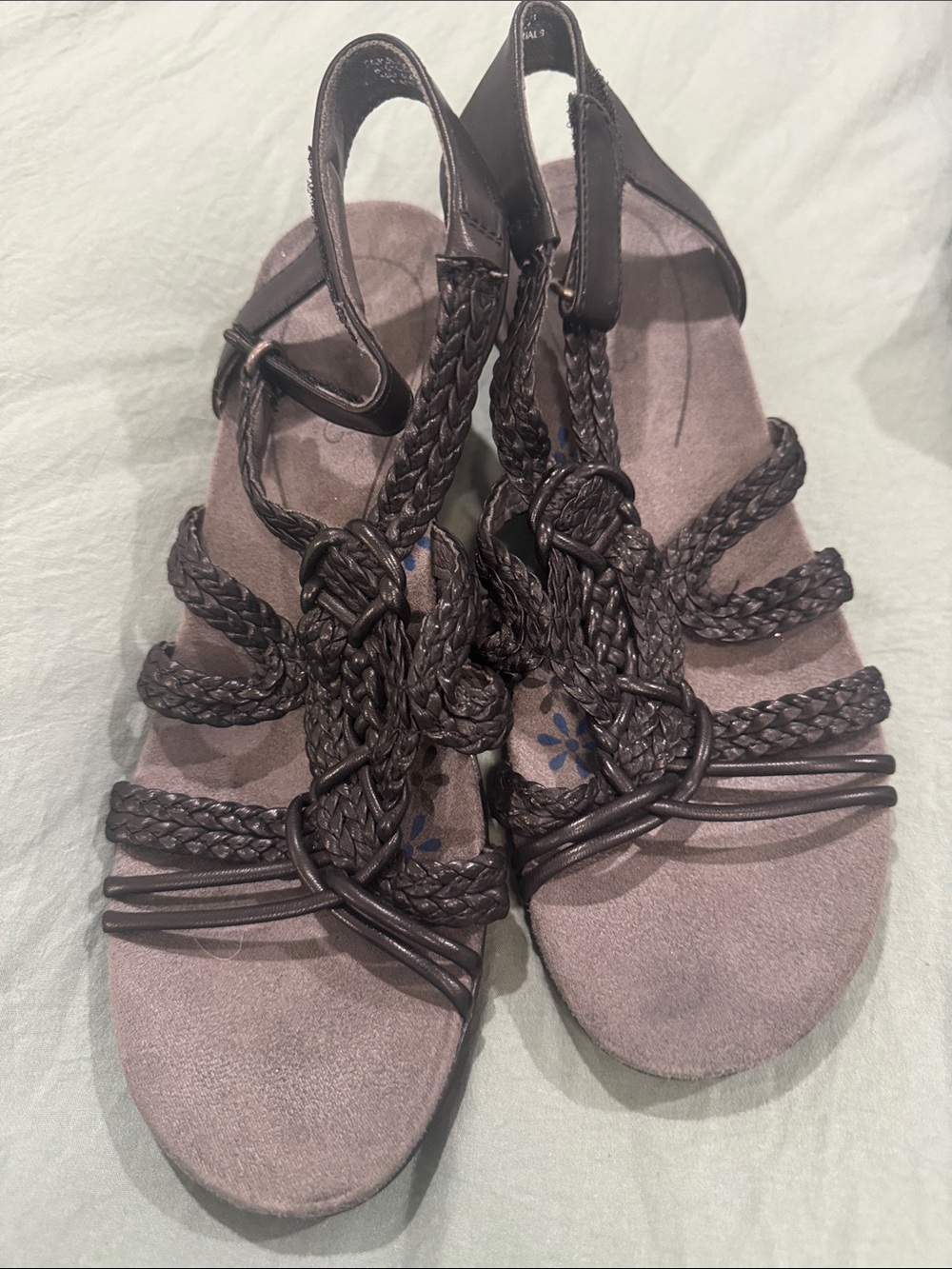 BareTraps Black Braided Strap Women's Sandal